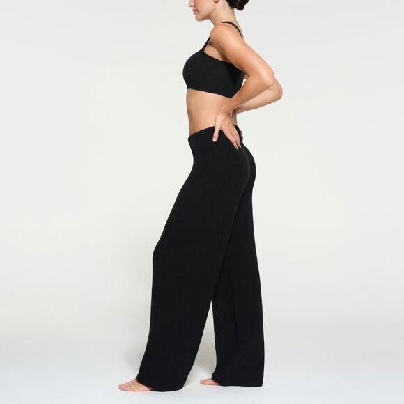 SKIMS Cozy Knit Straight Pant Onyx Black Size Small NWT Sold Out Retail $88 - Picture 8 of 9